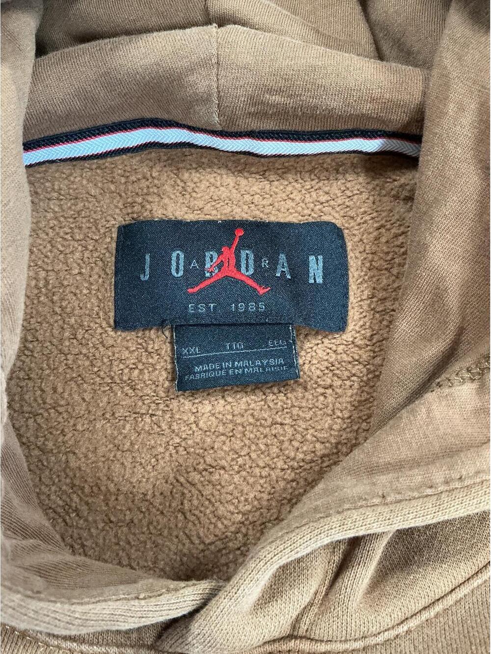 Jordan Brown Hoodie with Graphic Logo XXL - Picture 3 of 8